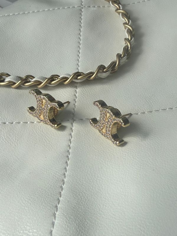 Timeless Gold tone Monogram Earrings