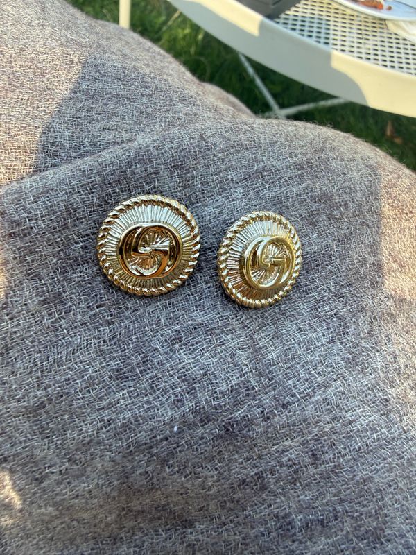 Gold tone Paris Statement Earrings
