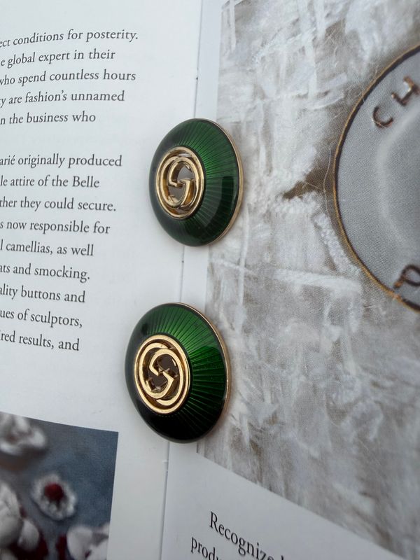 Olive Green Signature Earrings