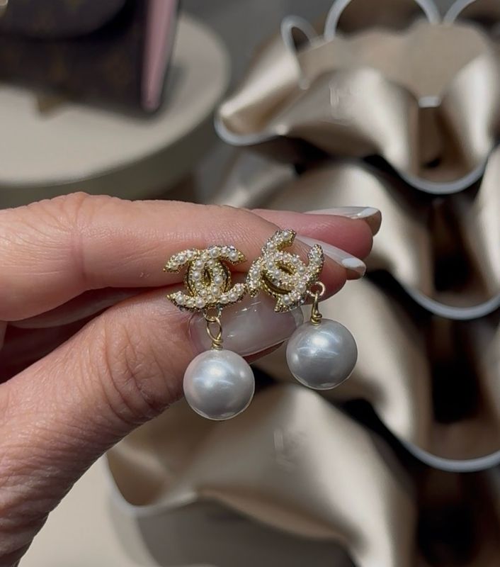 Crystal Pearl Statement Earrings