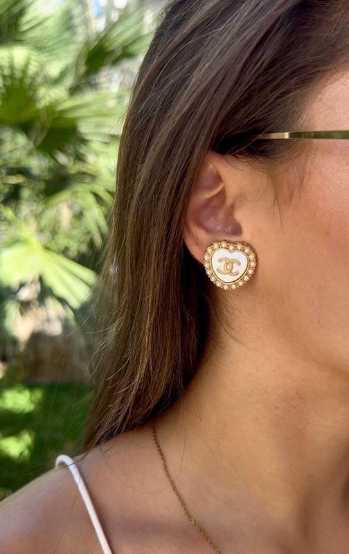 Ivory Heart Heritage Earrings