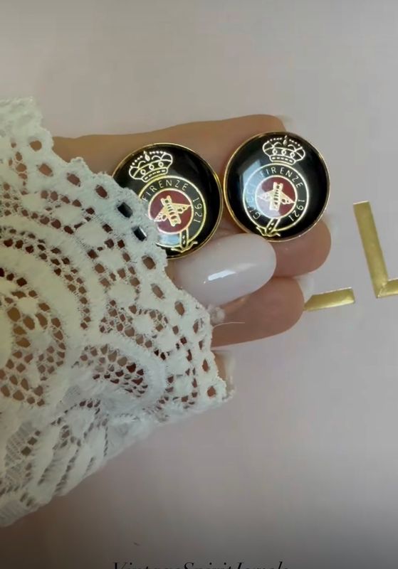 Firenze Crown Emblem Earrings