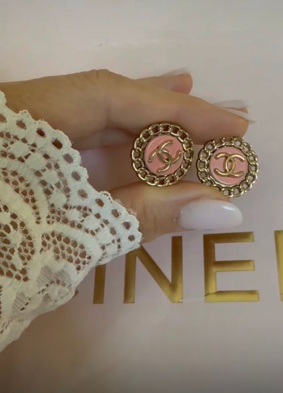 Blush Chain Luxe Studs