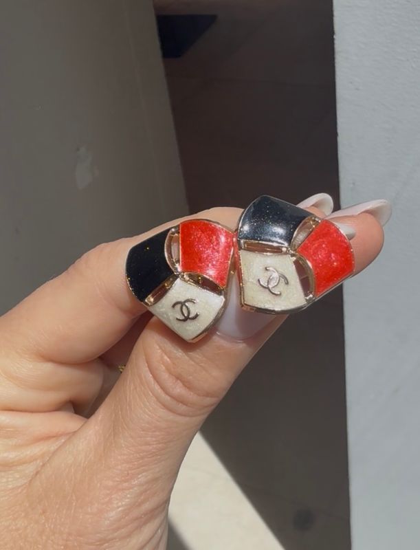 Scarlet Mosaic Earrings
