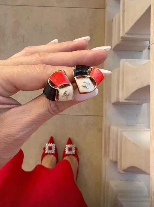 Scarlet Mosaic Earrings