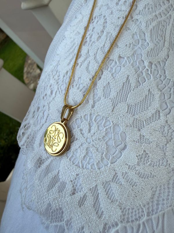 Signature Monogram Pendant Necklace