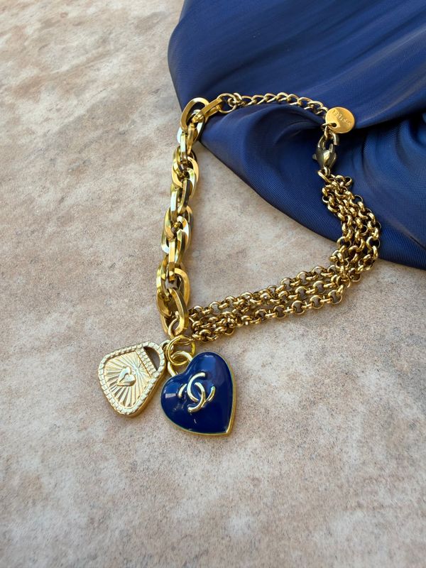 Deep blue charm bracelet