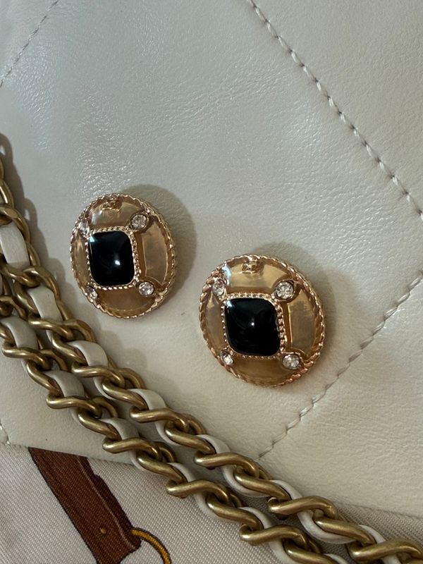 Black Velvet Crystal Studs