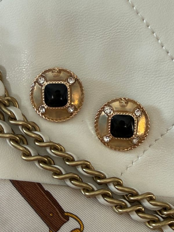 Black Velvet Crystal Studs