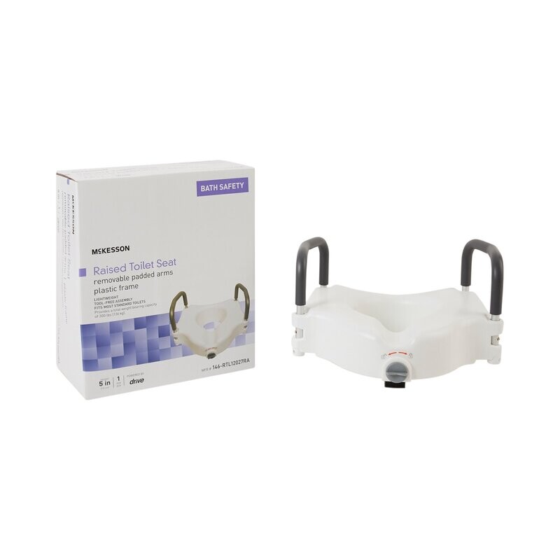 RAISED TOILET SEAT WITH HANDLES