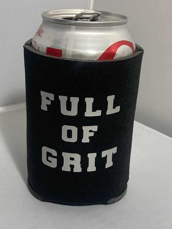 Silver Full of Grit Can Cooler