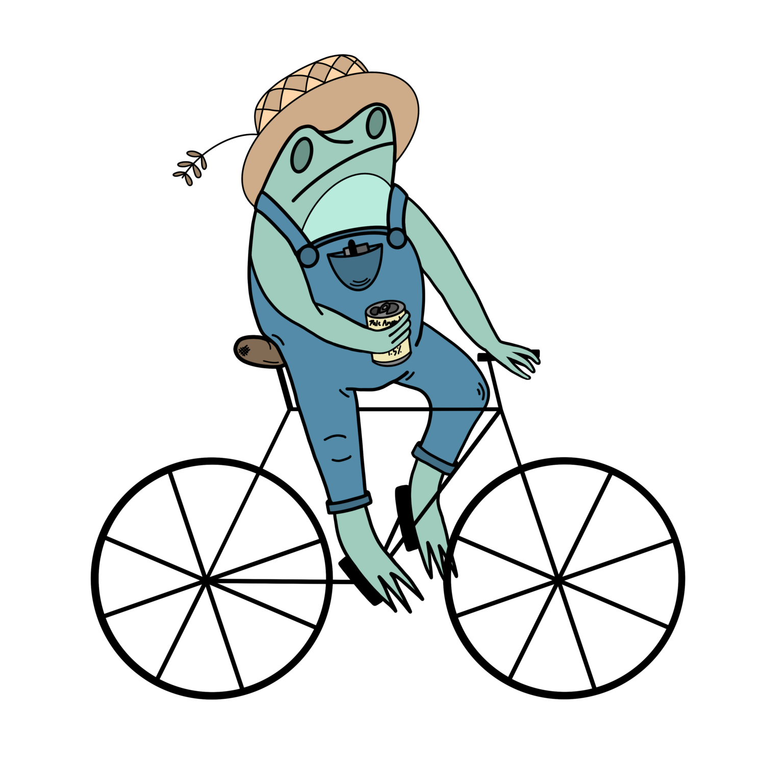 Bike. Beer. Frog.