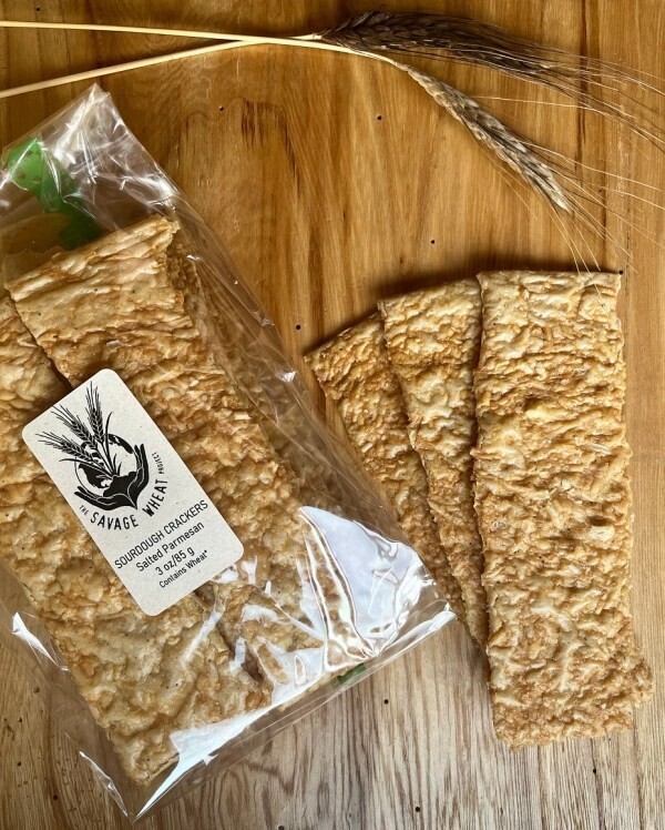 Cheddar Cheese Sourdough Crackers