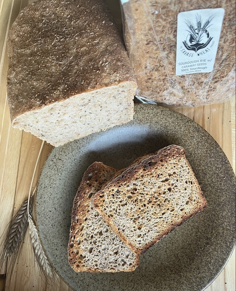 Sourdough Rye with Caraway Seed (Vegan)