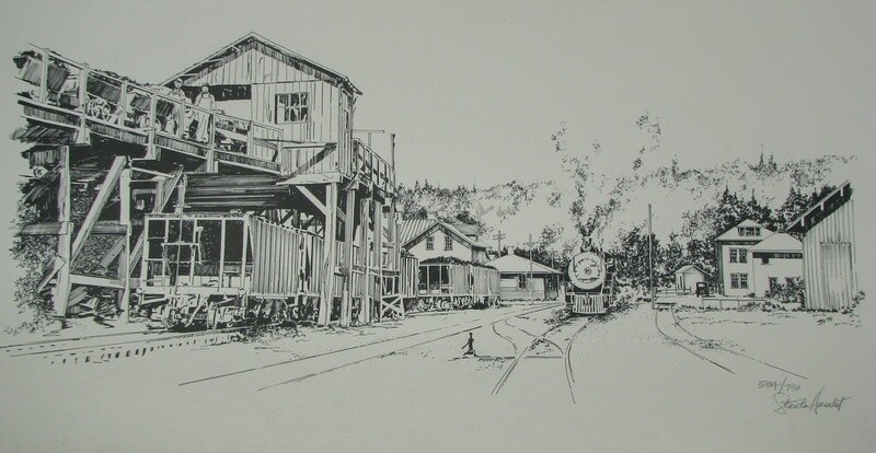 Robertsdale Mines - Pencil Drawing Art Print