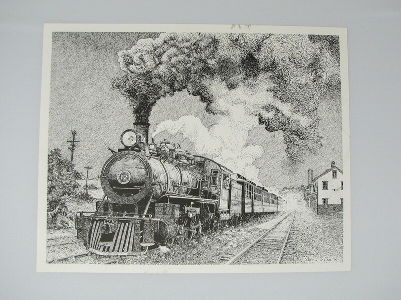 &quot;Starting At The Station&quot; - EBT #12 &quot;Millie&quot; Pencil Drawing Print