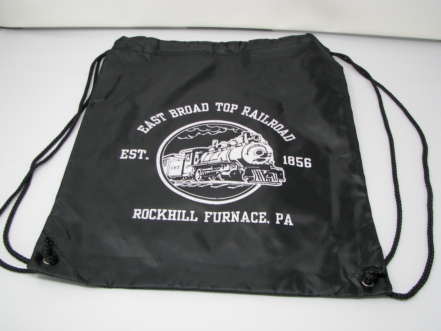 Drawstring Backpacks with EBT Train, Colour: Black