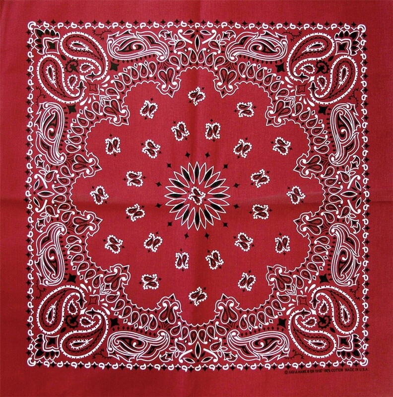 Red Cotton Railroad Bandana