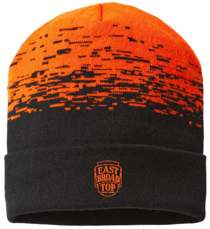 Black &amp; Orange Static Beanie (No Pom-Pom)