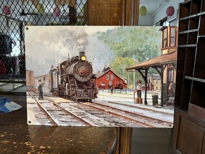 "Steaming Forward" 18x12 Metal Artwork by David Tutwiler