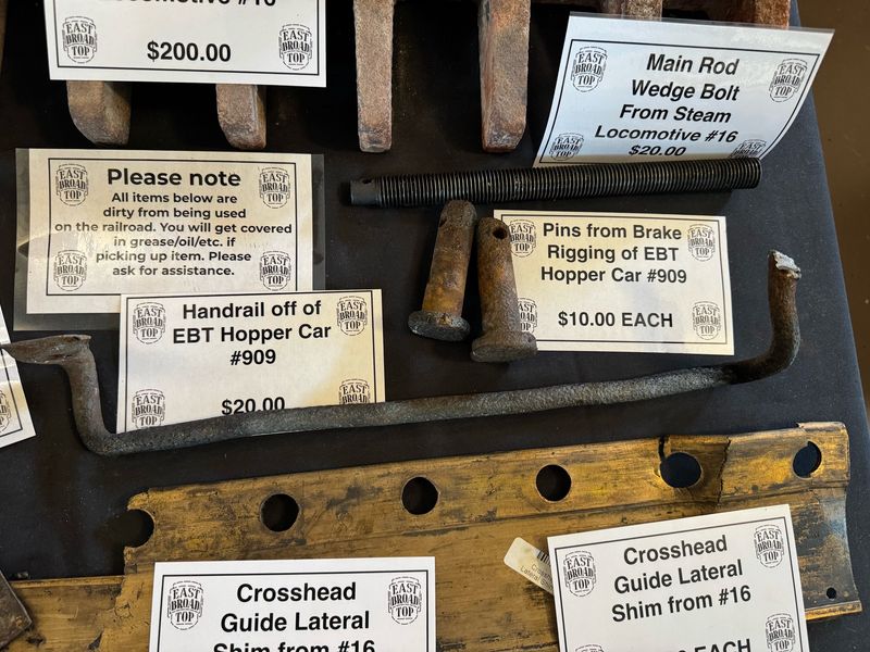 Pins From Brake Rigging of EBT Hopper Car #909