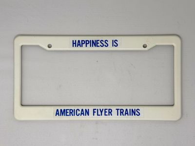 Happiness Is American Flyer Trains License Plate Frame