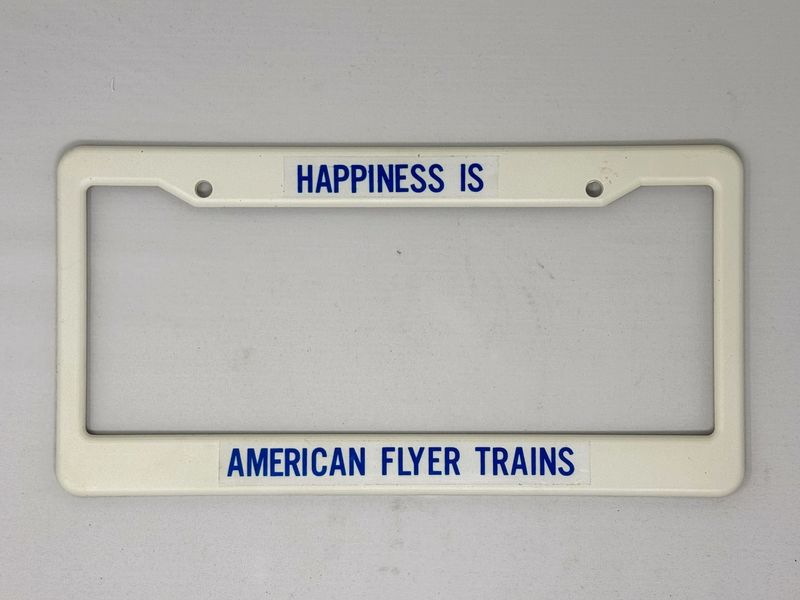 Happiness Is American Flyer Trains License Plate Frame