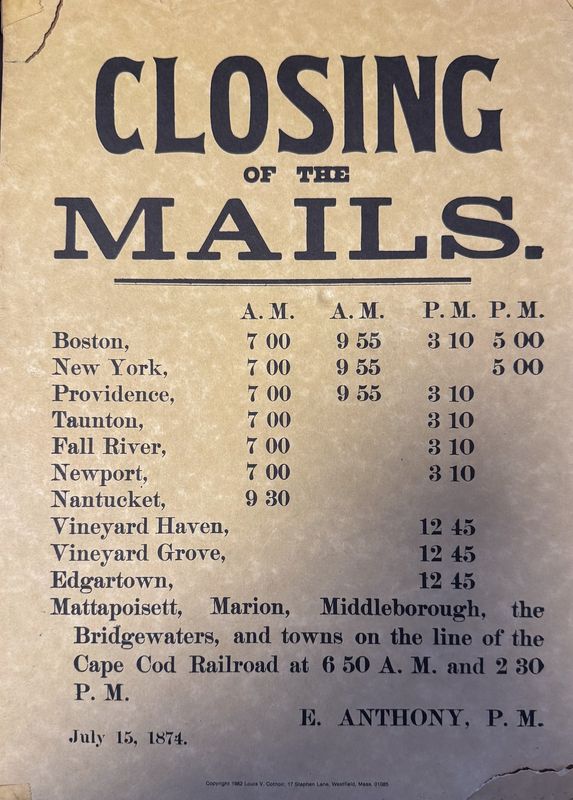 Closing of the Mails Poster