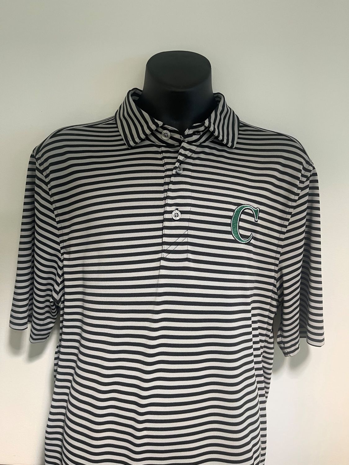 Men&#39;s Black &amp; Grey Stripe Cooper &quot;C&quot;