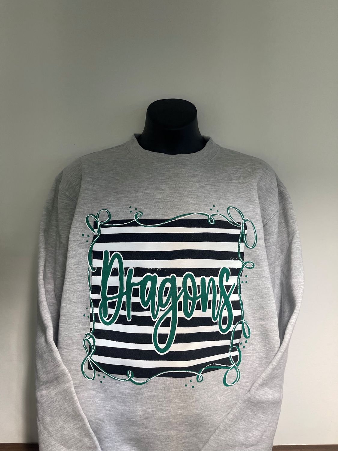 Dragons stripes &amp; Bows crewneck - ADULT