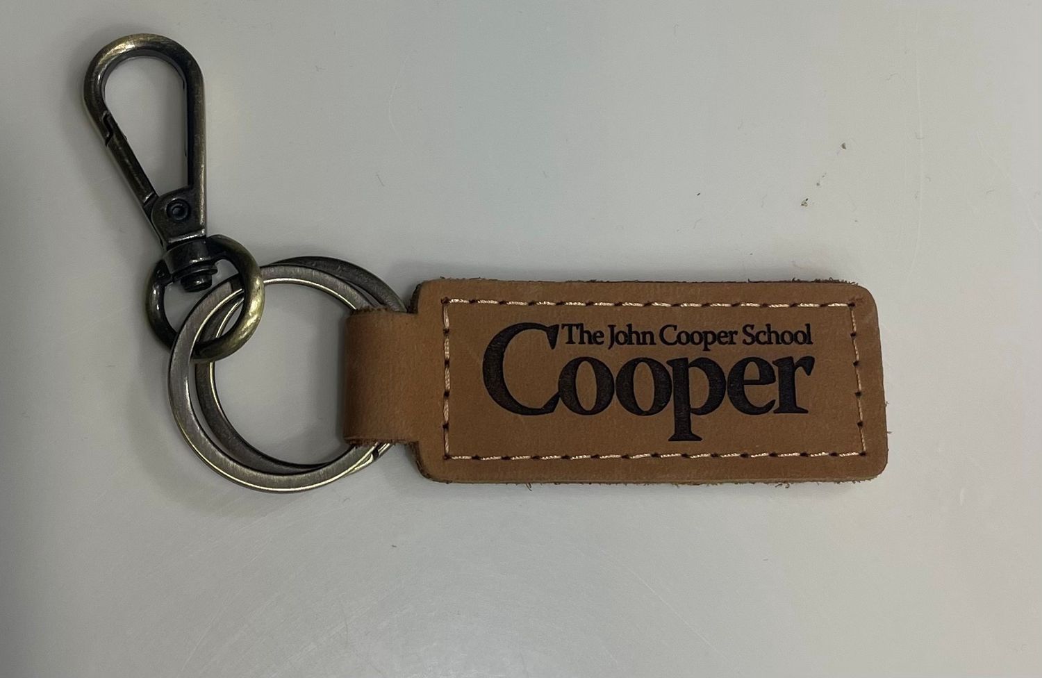 Tan Cooper Keychain