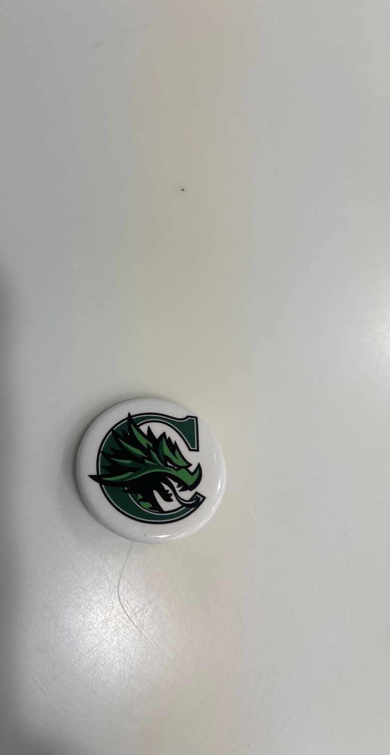 Cooper Dragon White Button/Pin