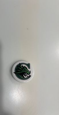 Cooper Dragon White Button/Pin