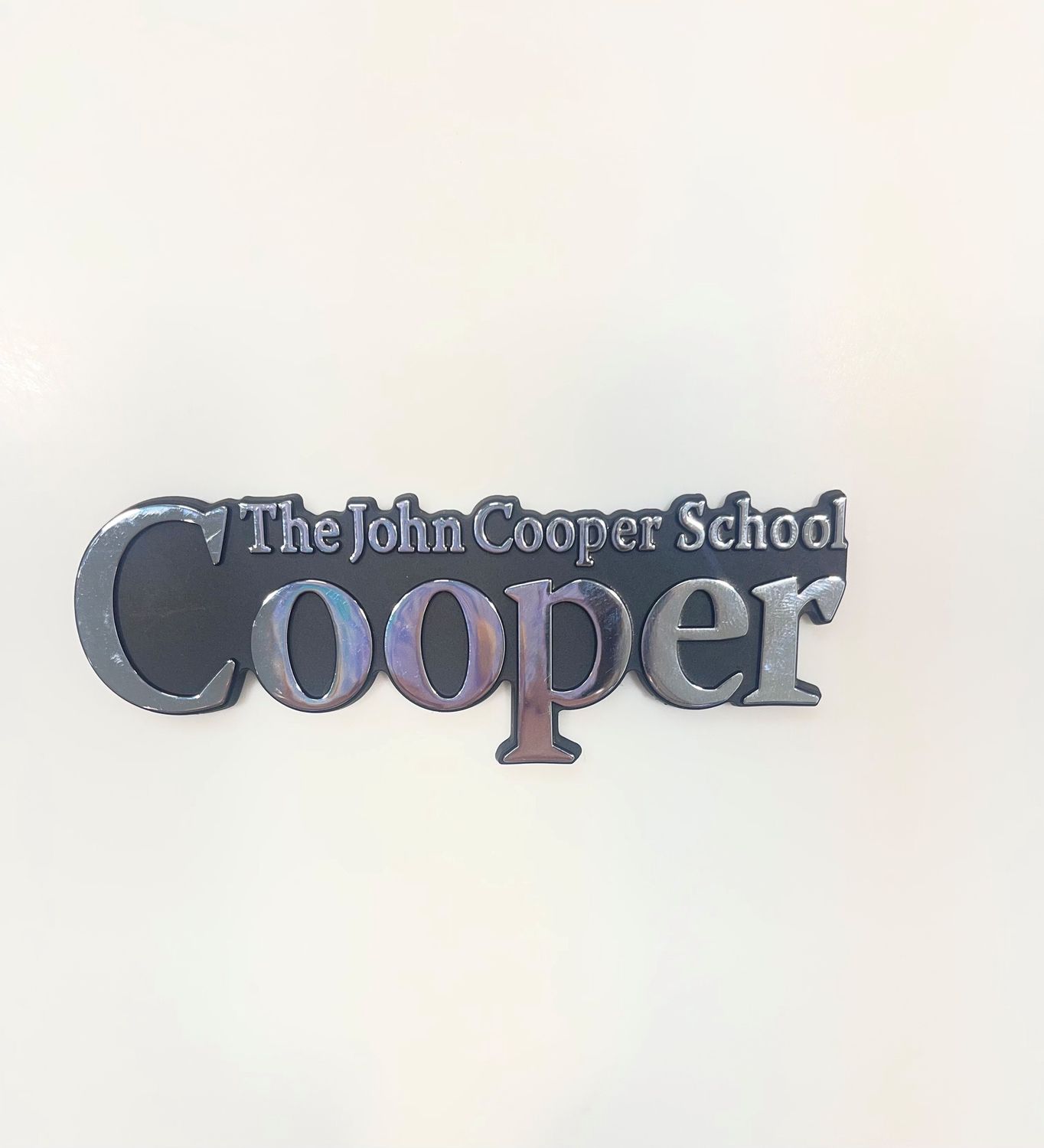The John Cooper School Chrome Car Emblem