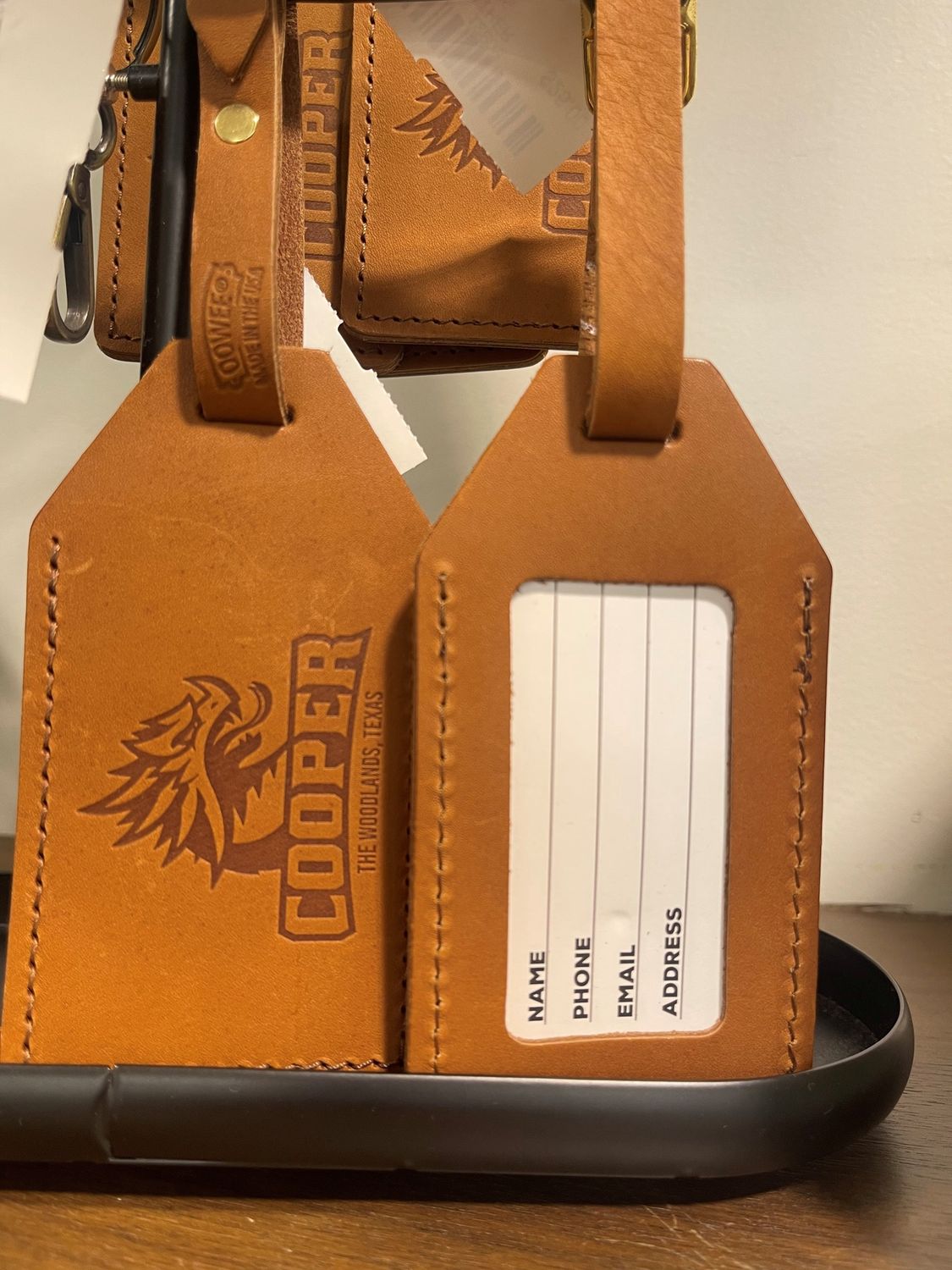 COOPER LEATHER LUGGAGE TAGS