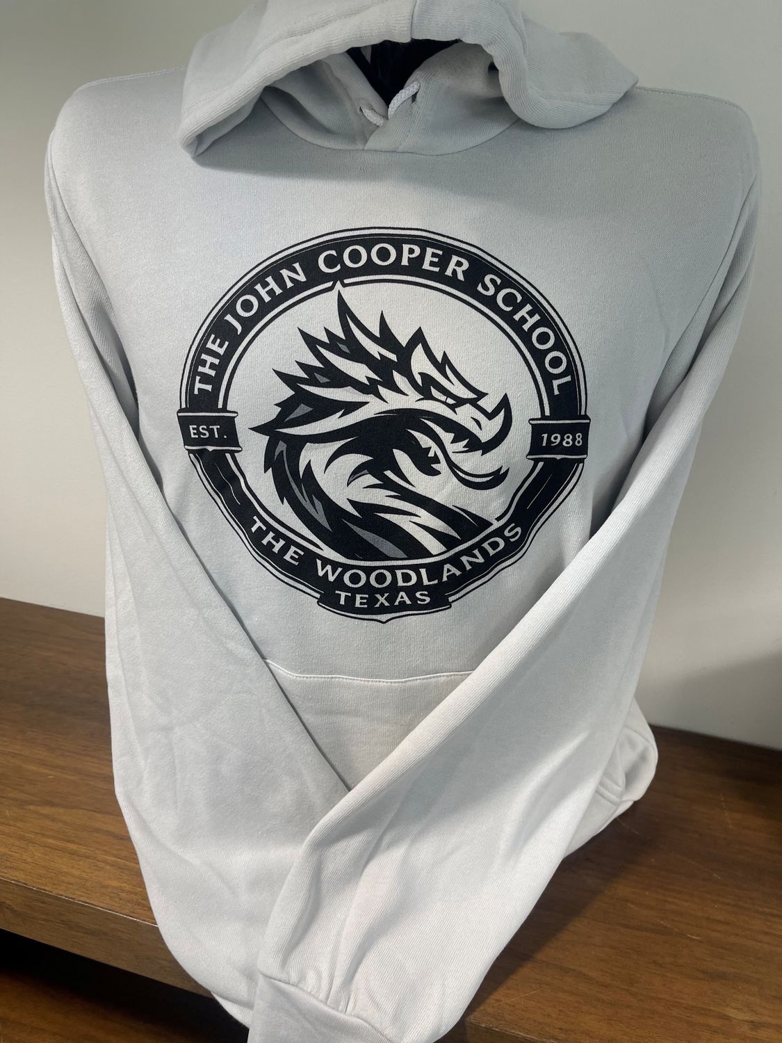 Silver Cool Dragon Hoodie- ADULT
