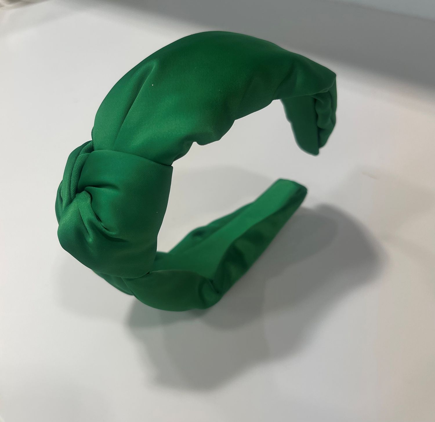 Satin Green Knot Headband
