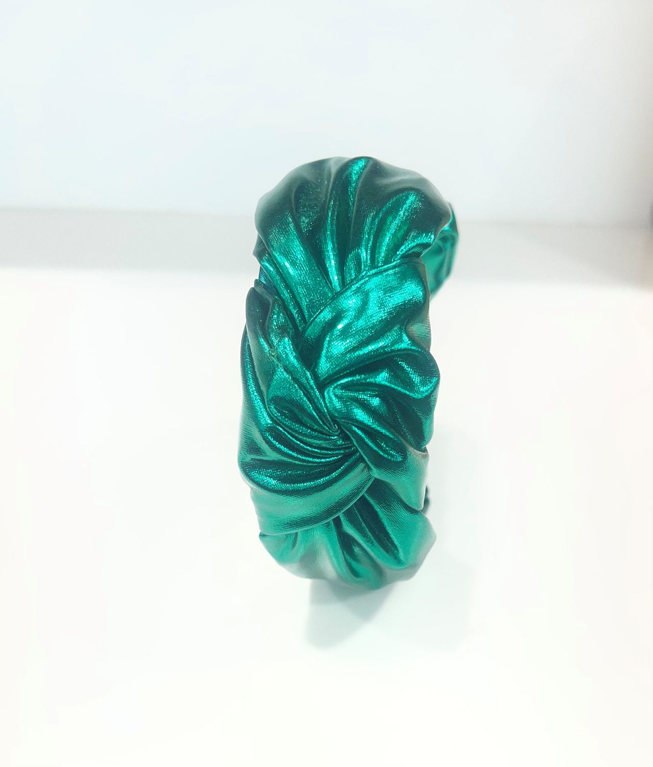Metallic Green Knot Headband