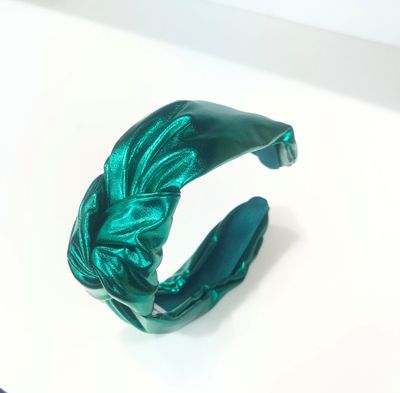 Metallic Green Knot Headband