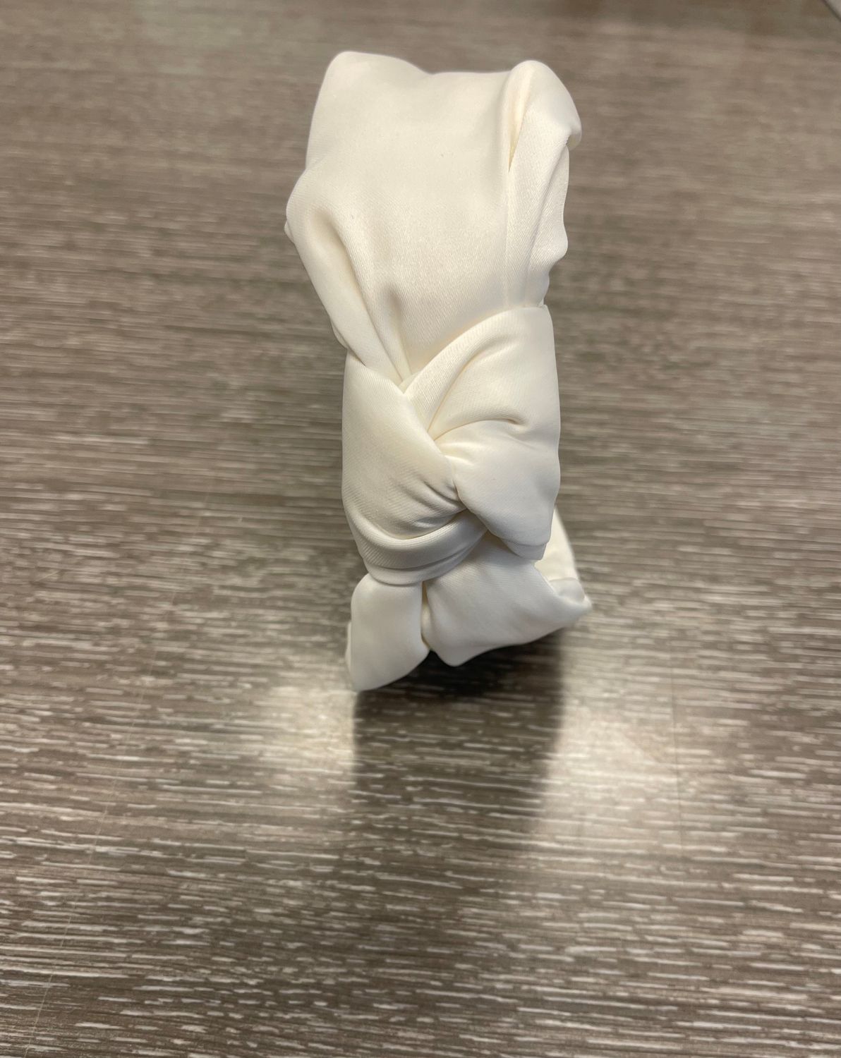 White Satin Knot Headband