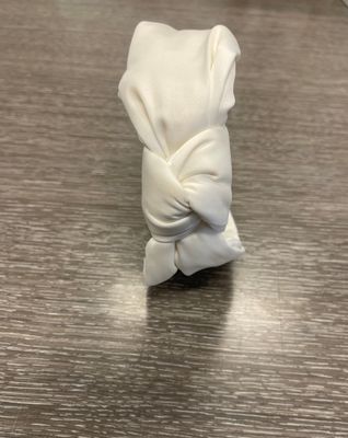 White Satin Knot Headband