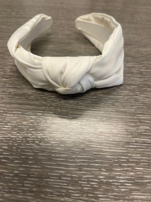 White Satin Knot Headband