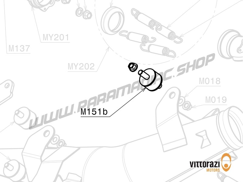 M151b - Antivibrationslager 30 x 20 mm hart (rechts) 14/20 mm mit Muttern - Moster185 Factory