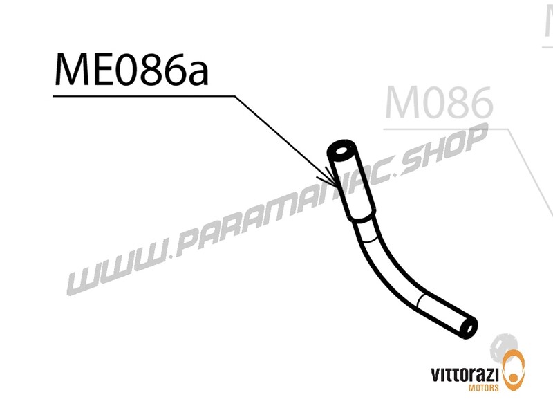 ME086a - Biegedurchgang aus Stahl für Gaszug und Inox-Halterung  - Moster185 Plus
