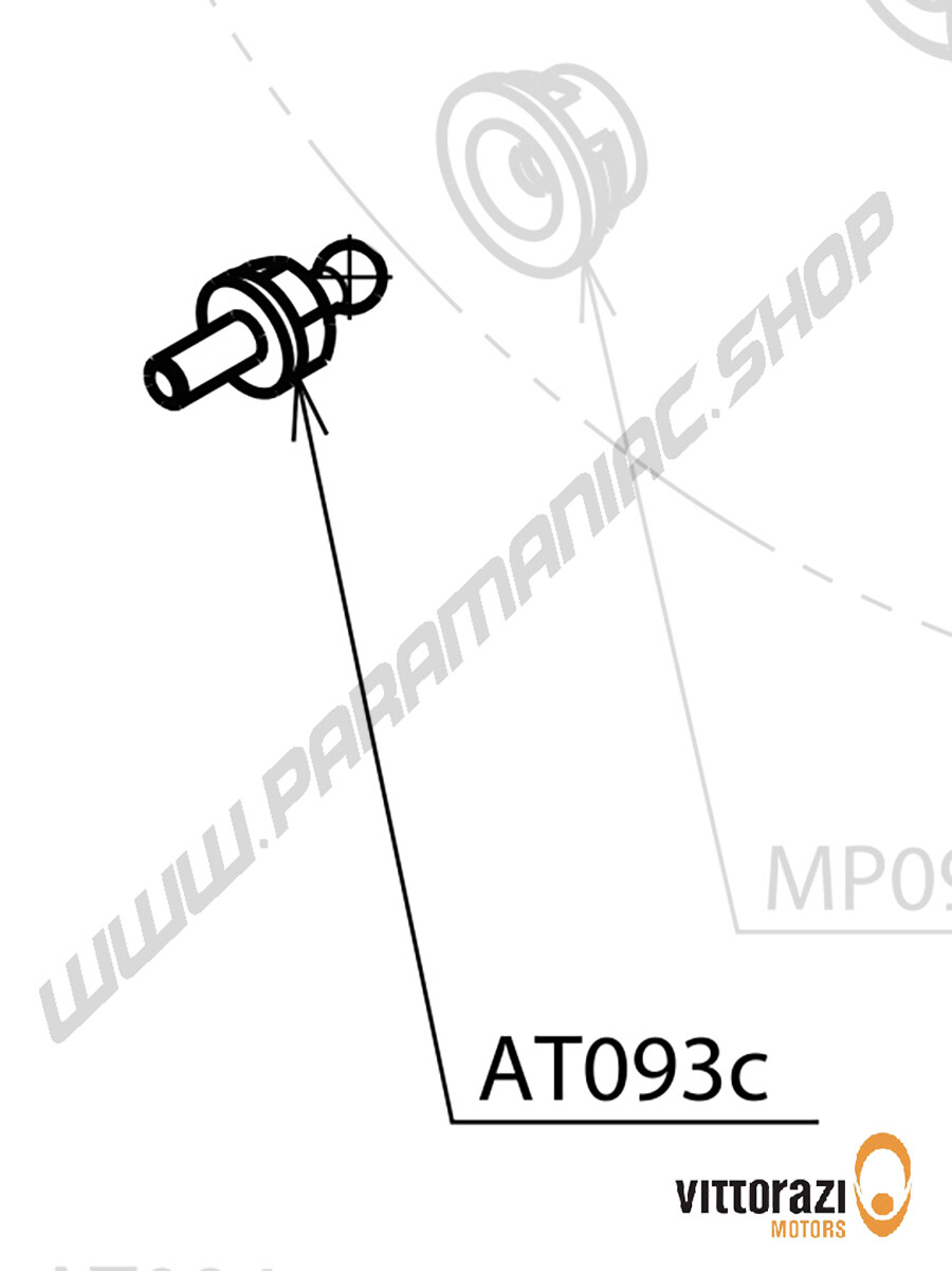 AT093c - Schnappverschluss männlich und weiblich Ø 16 mm M6 x 16, grau - Atom80