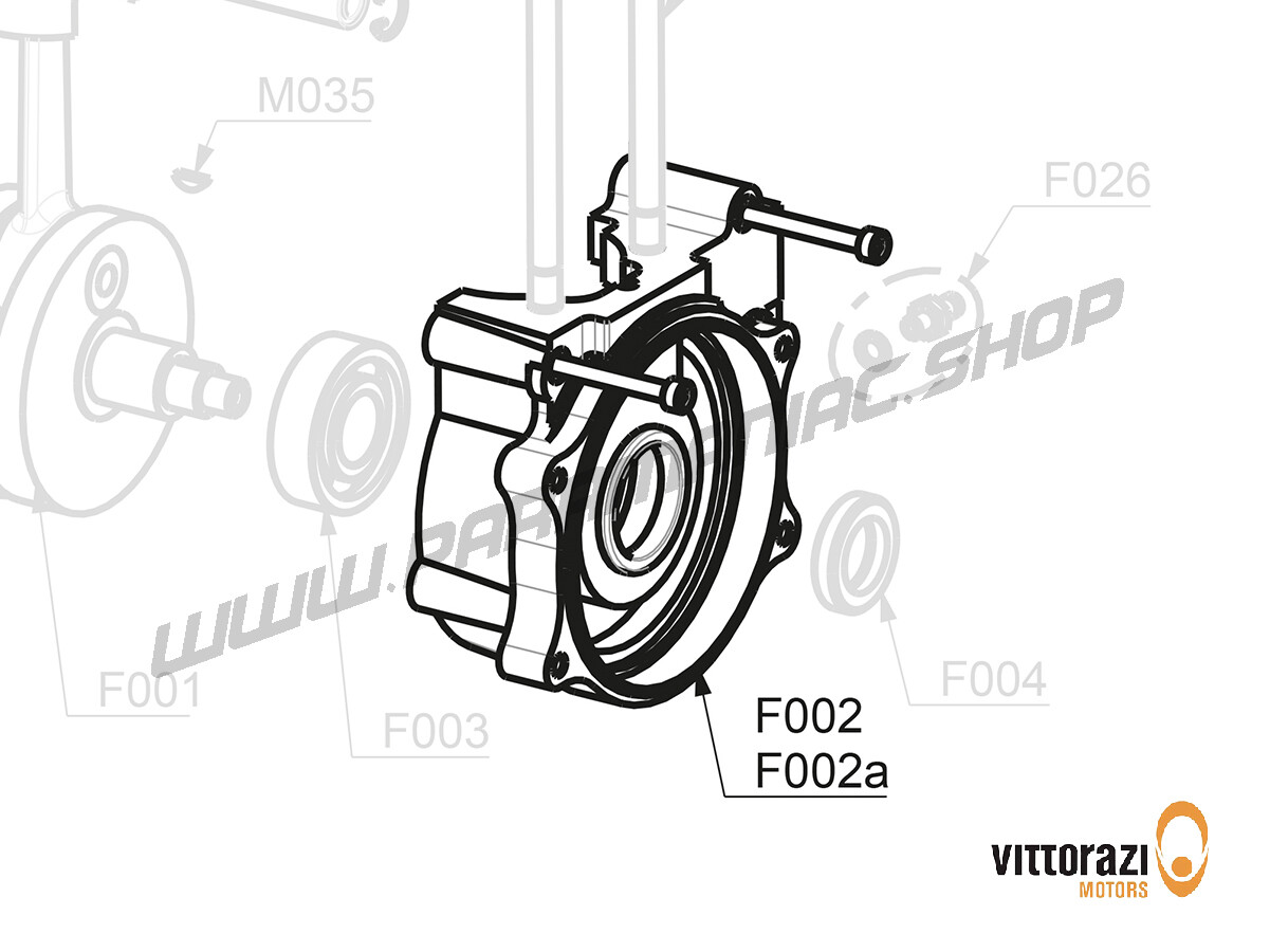 F002a - Motorblock, elektrischer Anlasser - Fly100 Evo2