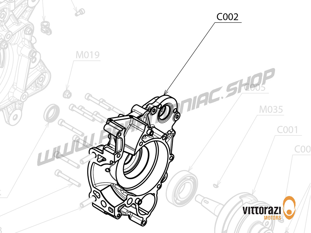  Vittorazi Cosmos 300 - C002 - Motorblock, schwarz 