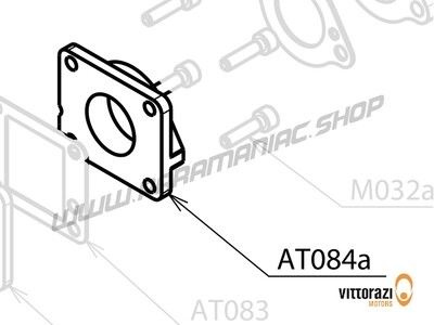 AT084a - Vergaserflansch für WB-Vergaser, orange - Atom80