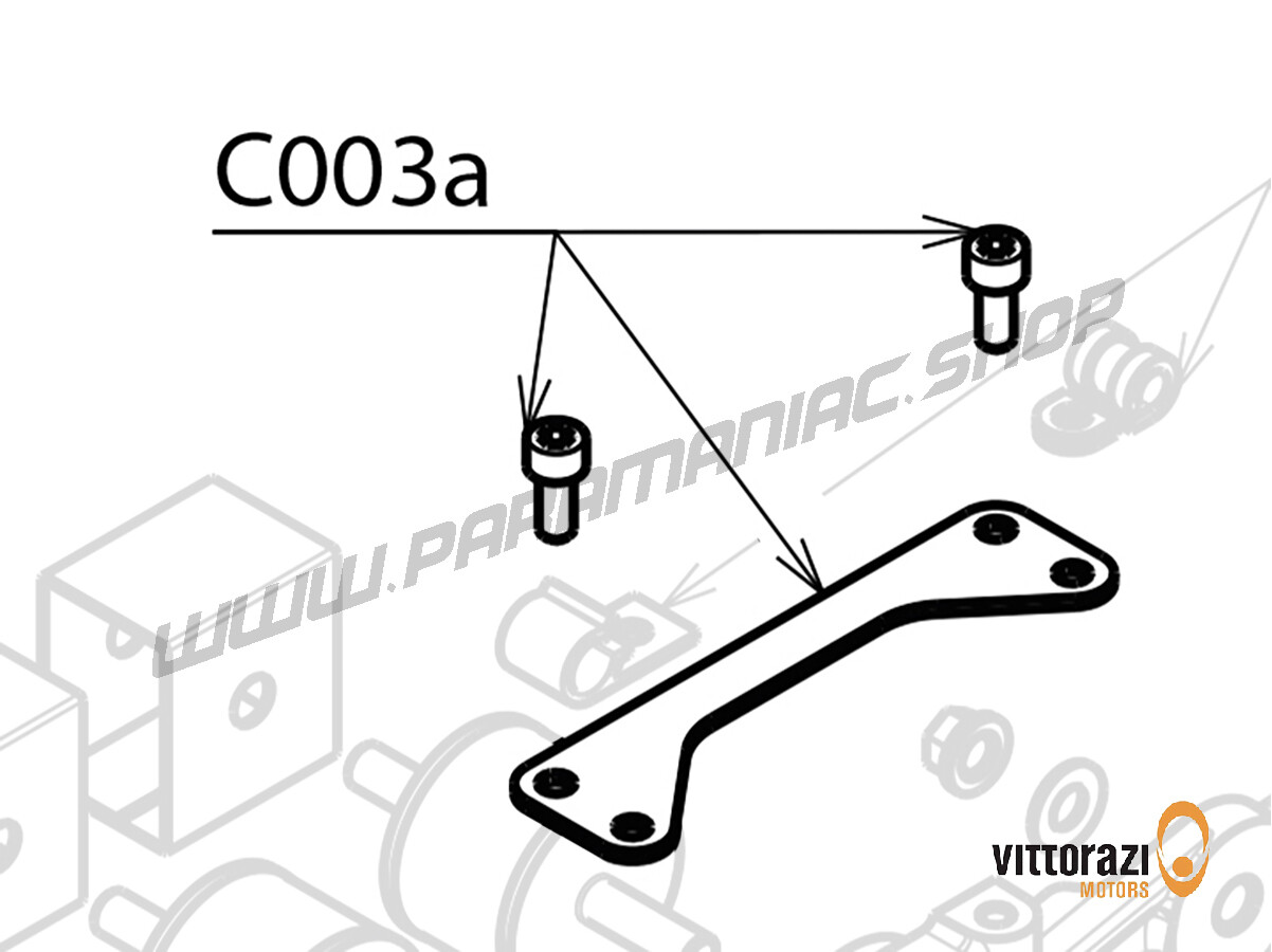  Vittorazi Cosmos 300 - C003a - Rohrleitungshalterung mit Bolzen 6 x 14 Tcei DIN 912 