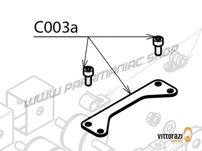 C003a - Rohrleitungshalterung mit Bolzen 6 x 14 Tcei DIN 912 - Cosmos300